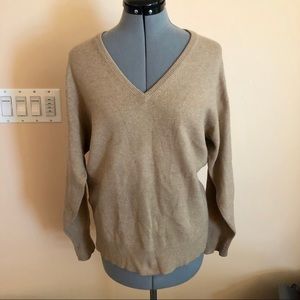 Sulka cashmere sweater tan size 8 super soft